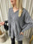 Oversized V-Neck Knitted Top