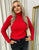 Fitted Long Sleeve Fluffy Knitted Top
