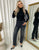 Fitted Long Sleeve Fluffy Knitted Top