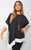 Oversized Contrast Hem Flare Sleeve Top