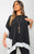 Oversized Contrast Hem Flare Sleeve Top