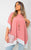 Oversized Contrast Hem Flare Sleeve Top