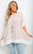Oversized Contrast Hem Flare Sleeve Top