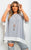 Oversized Contrast Hem Flare Sleeve Top