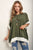 Oversized Contrast Hem Flare Sleeve Top