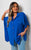 Button Down V Neck Casual Loose Tops