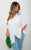 Button Down V Neck Casual Loose Tops