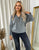 Front Zip Detail Glitz Top