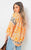 Boho Printed Tassel Tie Neck Long Sleeve Loose Tops