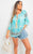 Boho Printed Tassel Tie Neck Long Sleeve Loose Tops