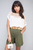 Lace Insert Round Neck Hollow Top