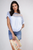 Lace Insert Round Neck Hollow Top