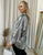 Metallic V-Neck Oversized Top
