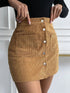 Single Breasted Slim Fit Solid Skirt