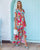 New Printed Floral Dress A Line Dress Split Dress Maxi Dress