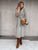 Solid Color Polo Collar Long Sleeved Woolen Coat