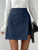 High Waist A line Pure Color Short Skirt