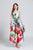 Women Summer Printed Belted A Line Maxi Dress