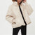 Leather Cotton Puffer Jacket Long Sleeve Coat