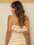 Summer Striped Ruffled Waist Slimming Cami Dress