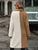 Long Sleeved Contrast Color Collar Bubble Velvet Casual Coat