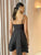 Women Sexy Backless Pleated Suspender Retro Slim Fit A Line Dress