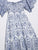 Summer Clothing Square Collar Embroidered Ruffled Sleeve Waist Slimming Dress