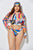 Printed Bikini Large Size Split Swimsuit