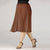 Solid Color Mid-Length Plus Size Skirt