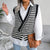 Stripe College Knitted Vest Sweater