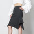 High Waist Knitted Hip Mid Length Skirt