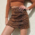 High Waist Zipper A line Solid Skirt