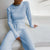 Long Sleeve Solid Color Warm Sweater Suit