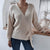V-neck Lace up Knotted Knitwear Sweater