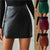 High Waist Faux Leather Plus Size Skirt