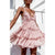 Spring Summer Fresh Sweet Digital Printed Lace Dress