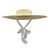 Ribbon Wheat-Straw Hat Light Top Beach Hat