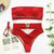 Hollow Out Solid Push Up Swimwear