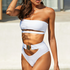 Hollow Out Solid Push Up Swimwear