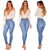 High Waist Hip Lift Slim Breasted Jeans Trousers