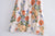 Spring Strap Floral Print High Waist Sexy Side Split Hem Strap Dress