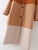 Three-Color Knot-Matching Long Wool-like Coat