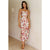 Spring Summer Small Floral Print Backless Lace-up Sweet Spaghetti-Strap Dress