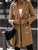 Long Sleeve Blazer Collar Double Breasted Woolen Coat