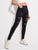 Black Stretch Slim Ripped Ankle-Tied Pencil Pants