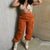 Fall Winter Overalls Sexy Straight Cargo Jeans Trousers Pants