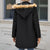 Casual Hooded Mid Length Trench Coat