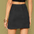 High Waist Zipper A line Solid Skirt