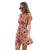 Floral Halter Deep V-neck Backless Sleeveless Chiffon Holiday Beach Dress