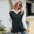 Mid-Length Sleeveless V-neck Vest Sweater